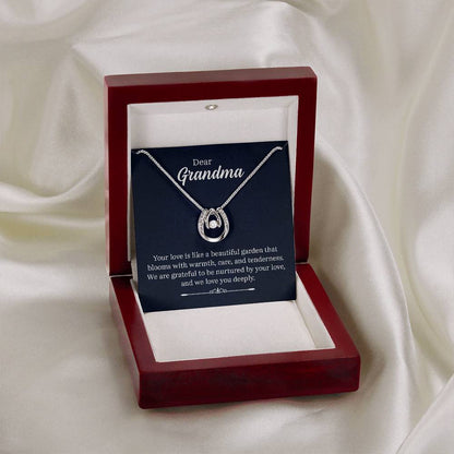 Dear Grandma - Your Love Is Like a Beautiful Garden - Lucky Love Necklace