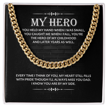 Dad My Hero Cuban Chain