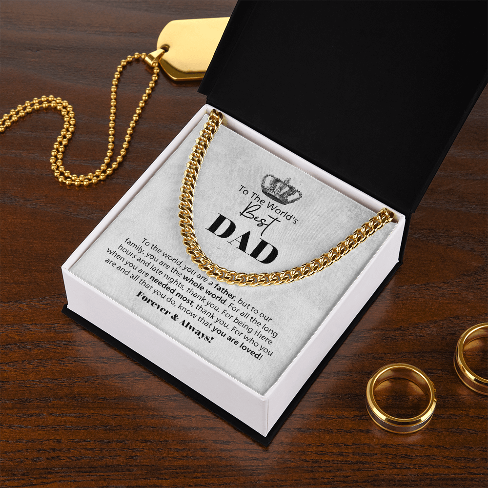 World's Best Dad  Cuban Chain