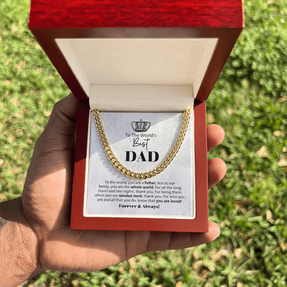 World's Best Dad  Cuban Chain