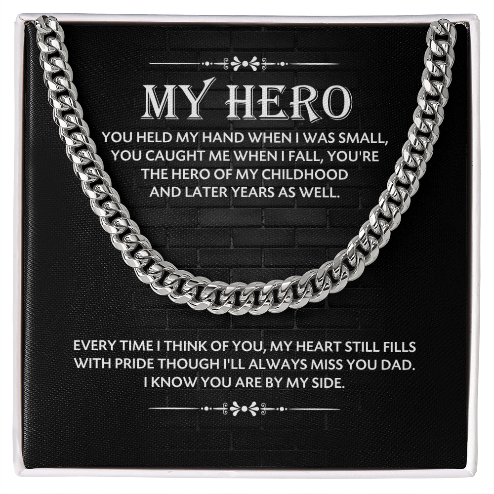 Dad My Hero Cuban Chain
