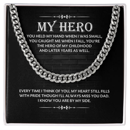 Dad My Hero Cuban Chain