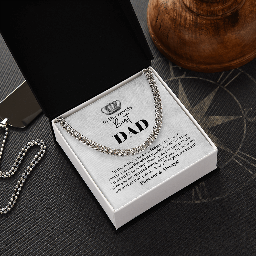World's Best Dad  Cuban Chain