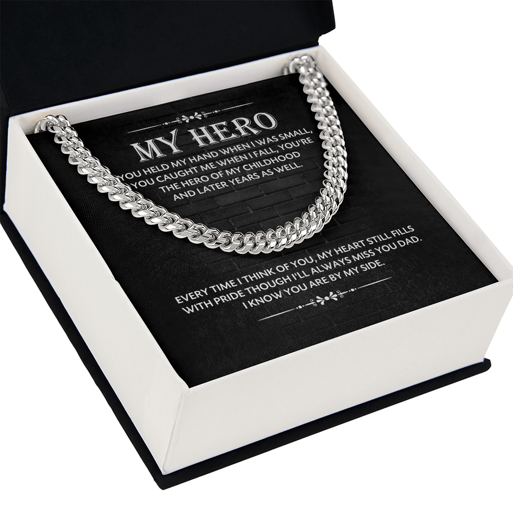 Dad My Hero Cuban Chain