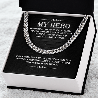 Dad My Hero Cuban Chain