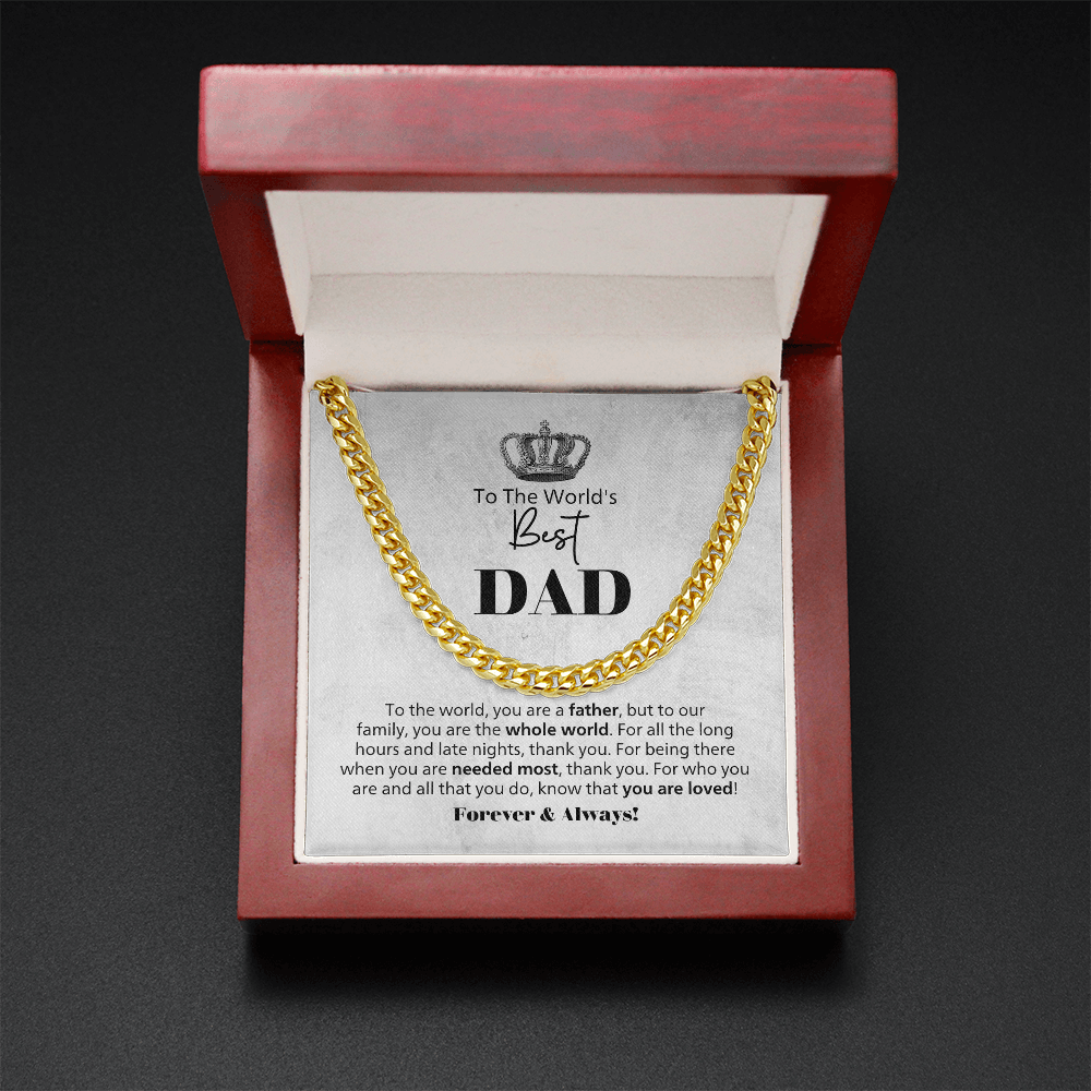 World's Best Dad  Cuban Chain
