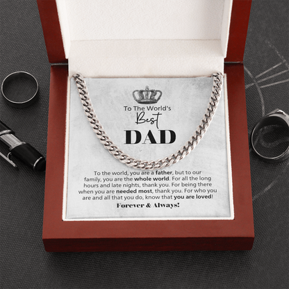 World's Best Dad  Cuban Chain