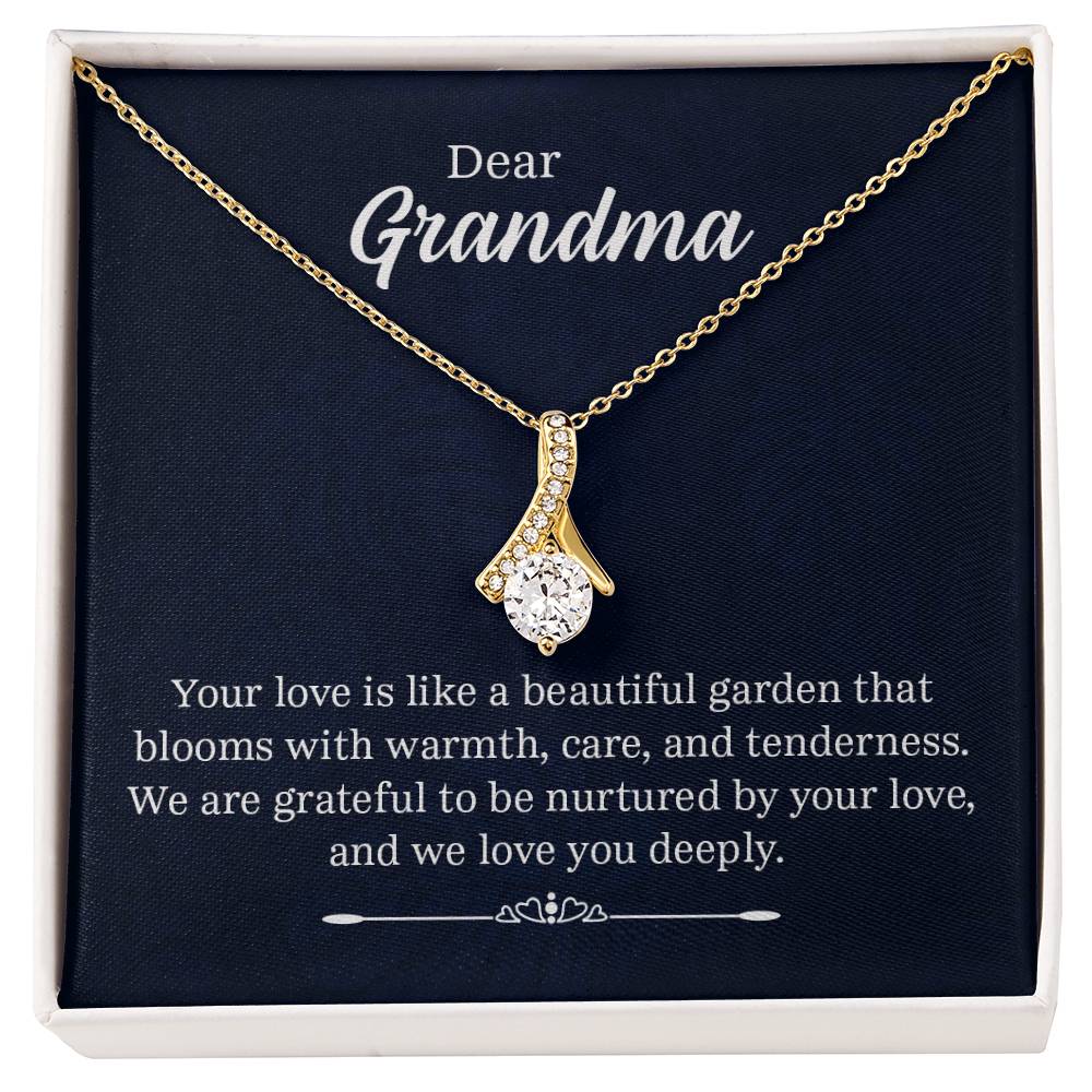 Dear Grandma - Your Love Is Like a Beautiful Garden - Alluring Beauty Necklace
