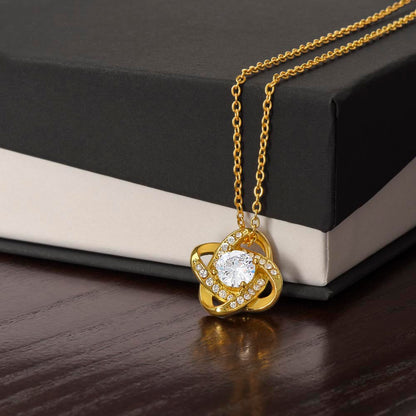 To My Daughter From Dad - My Love for You Is Eternal - Love Knot Necklace