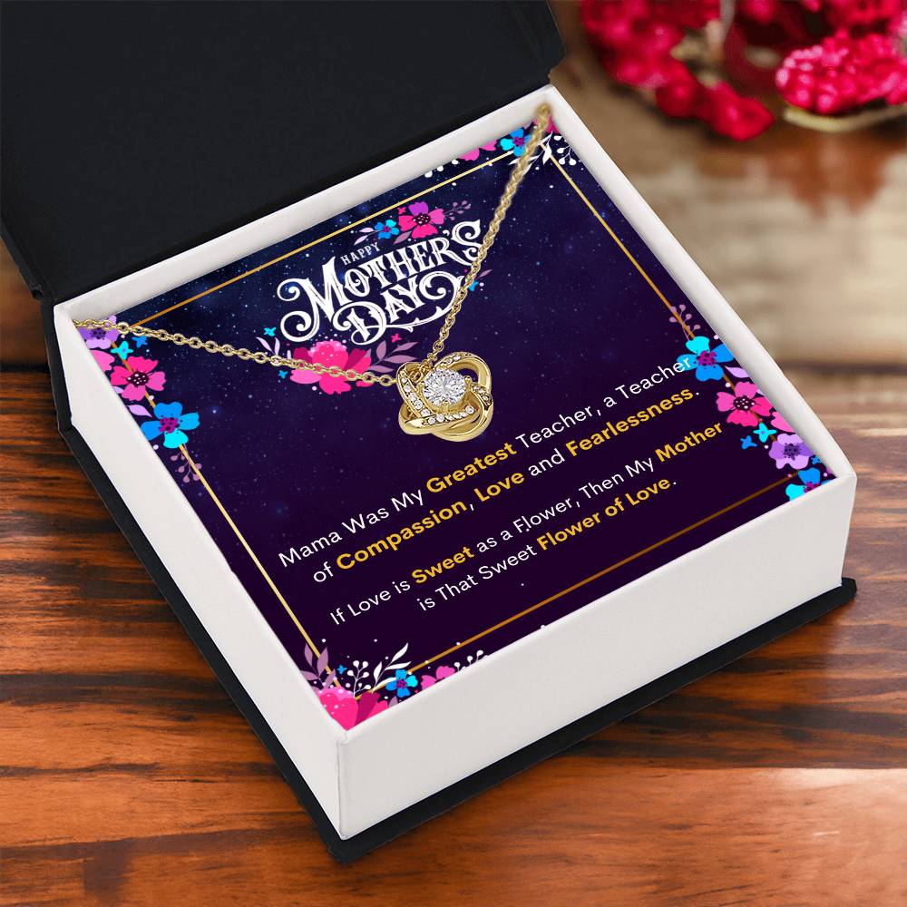 Compassionate Love Pendant: Mama's Wisdom - Happy Mother's Day - Love Knot Necklace