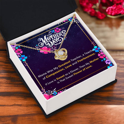 Compassionate Love Pendant: Mama's Wisdom - Happy Mother's Day - Love Knot Necklace
