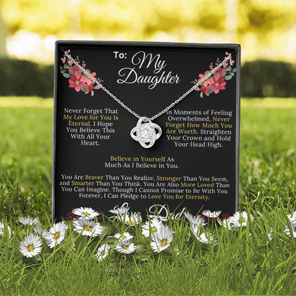 To My Daughter From Dad - My Love for You Is Eternal - Love Knot Necklace