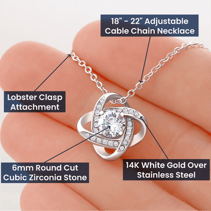 To My Daughter From Dad - My Love for You Is Eternal - Love Knot Necklace
