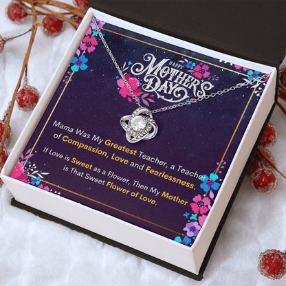 Compassionate Love Pendant: Mama's Wisdom - Happy Mother's Day - Love Knot Necklace