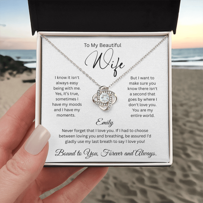 Gorgeous Knot Necklace Pendant with Premium Crystals - Gift for Her