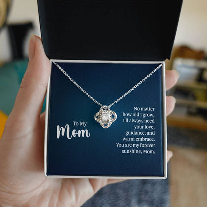 Mom: You Are Forever Sunshine  - Love Knot Necklace