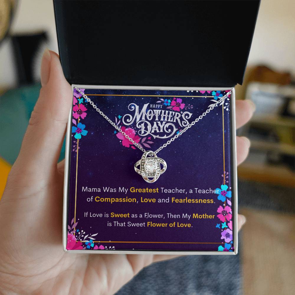 Compassionate Love Pendant: Mama's Wisdom - Happy Mother's Day - Love Knot Necklace