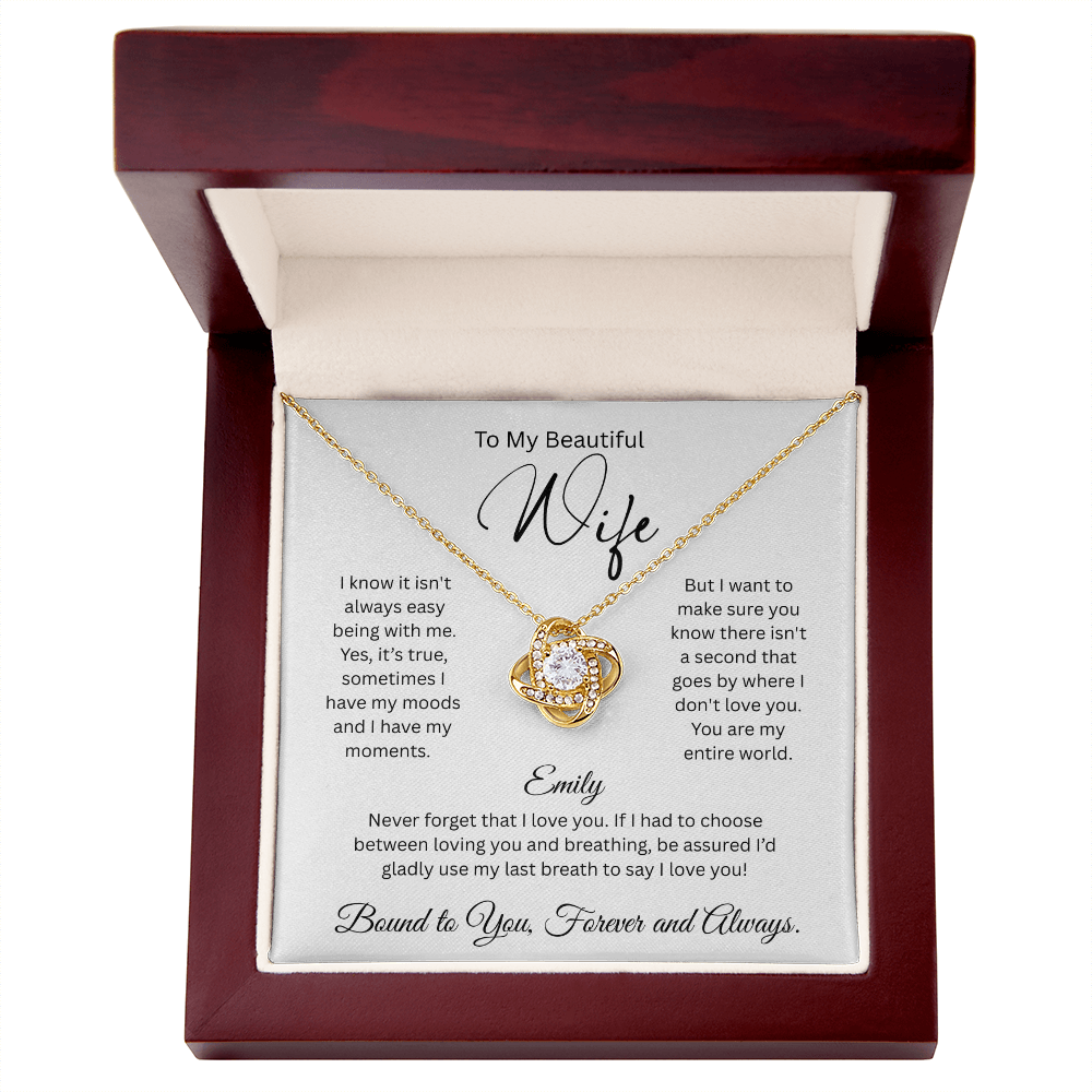 Gorgeous Knot Necklace Pendant with Premium Crystals - Gift for Her