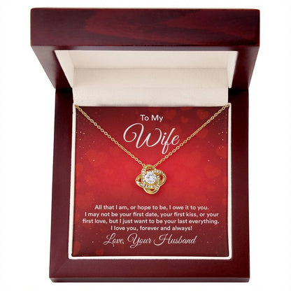 To My Wife -  Love Knot Necklace