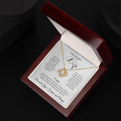 Gorgeous Knot Necklace Pendant with Premium Crystals - Gift for Her