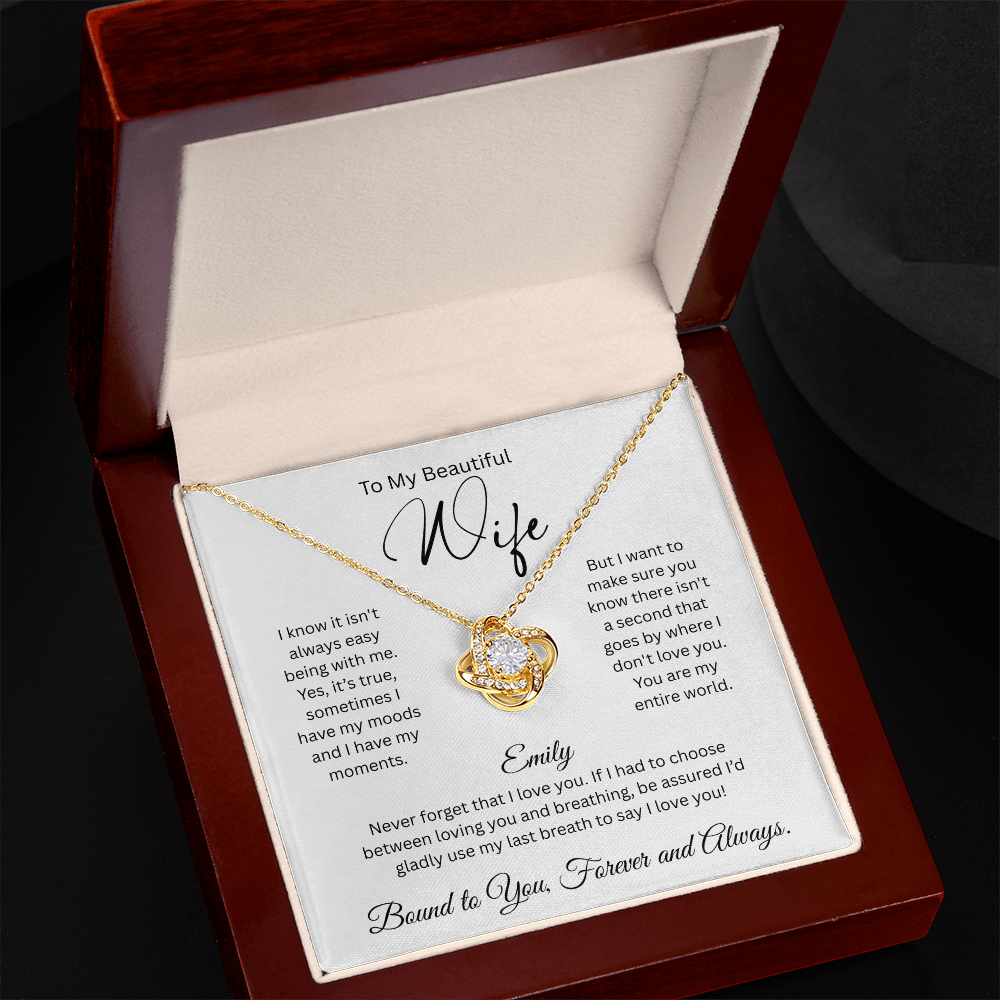 Gorgeous Knot Necklace Pendant with Premium Crystals - Gift for Her