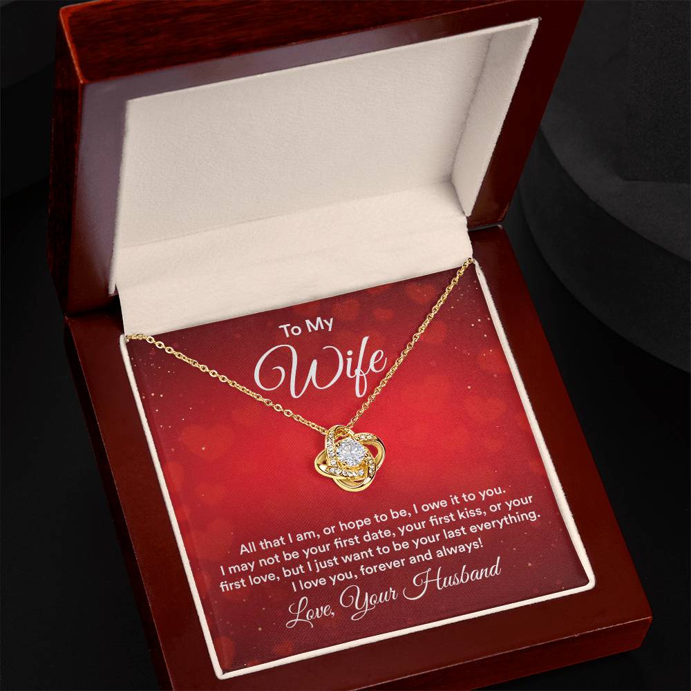 To My Wife -  Love Knot Necklace