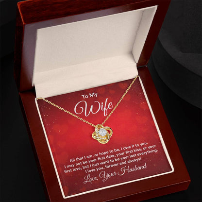 To My Wife -  Love Knot Necklace
