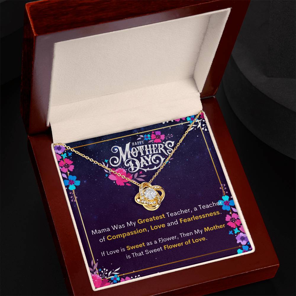 Compassionate Love Pendant: Mama's Wisdom - Happy Mother's Day - Love Knot Necklace