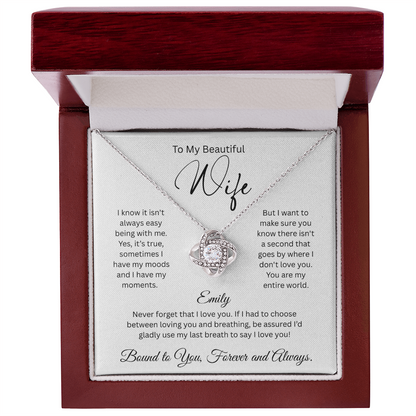 Gorgeous Knot Necklace Pendant with Premium Crystals - Gift for Her