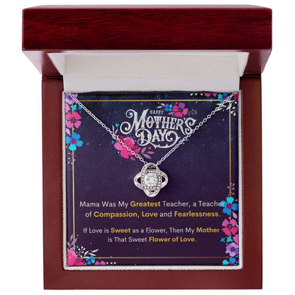 Compassionate Love Pendant: Mama's Wisdom - Happy Mother's Day - Love Knot Necklace