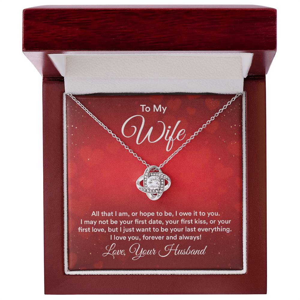 To My Wife -  Love Knot Necklace