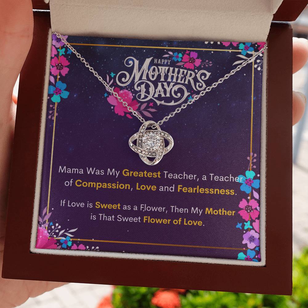 Compassionate Love Pendant: Mama's Wisdom - Happy Mother's Day - Love Knot Necklace