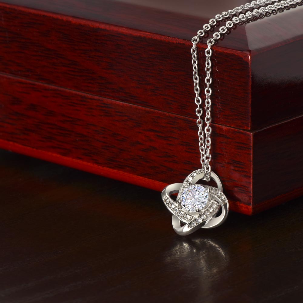 To My Daughter From Dad - My Love for You Is Eternal - Love Knot Necklace