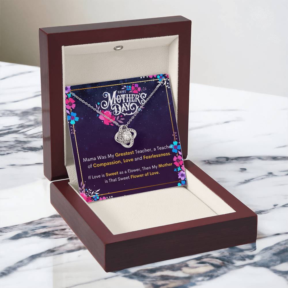 Compassionate Love Pendant: Mama's Wisdom - Happy Mother's Day - Love Knot Necklace