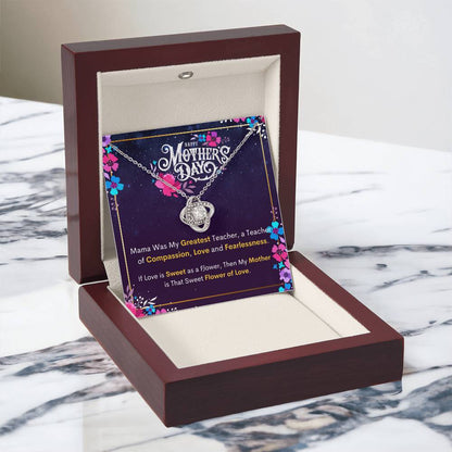 Compassionate Love Pendant: Mama's Wisdom - Happy Mother's Day - Love Knot Necklace