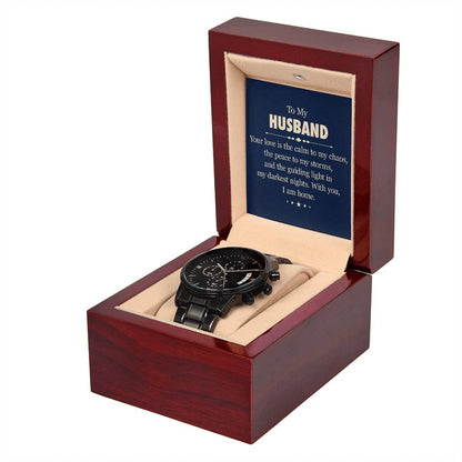 Husband Black Chronograph Watch