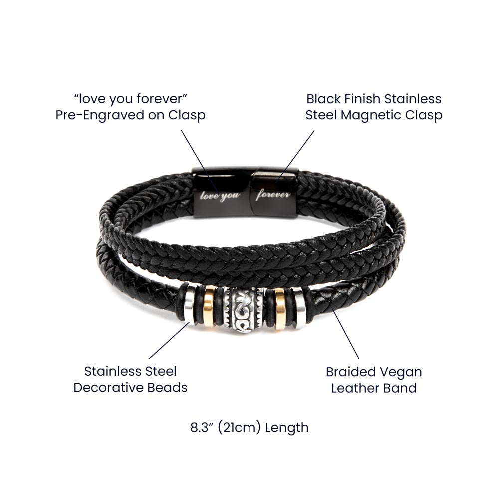 To My Man -My Love, My One and Only -  Love You Forever Bracelet