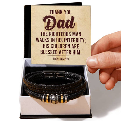 Thank You Dad - Men's Love You Forever Bracelet