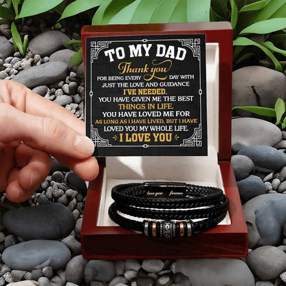 Dad: Thank You! -Men's "Love You Forever" Bracelet