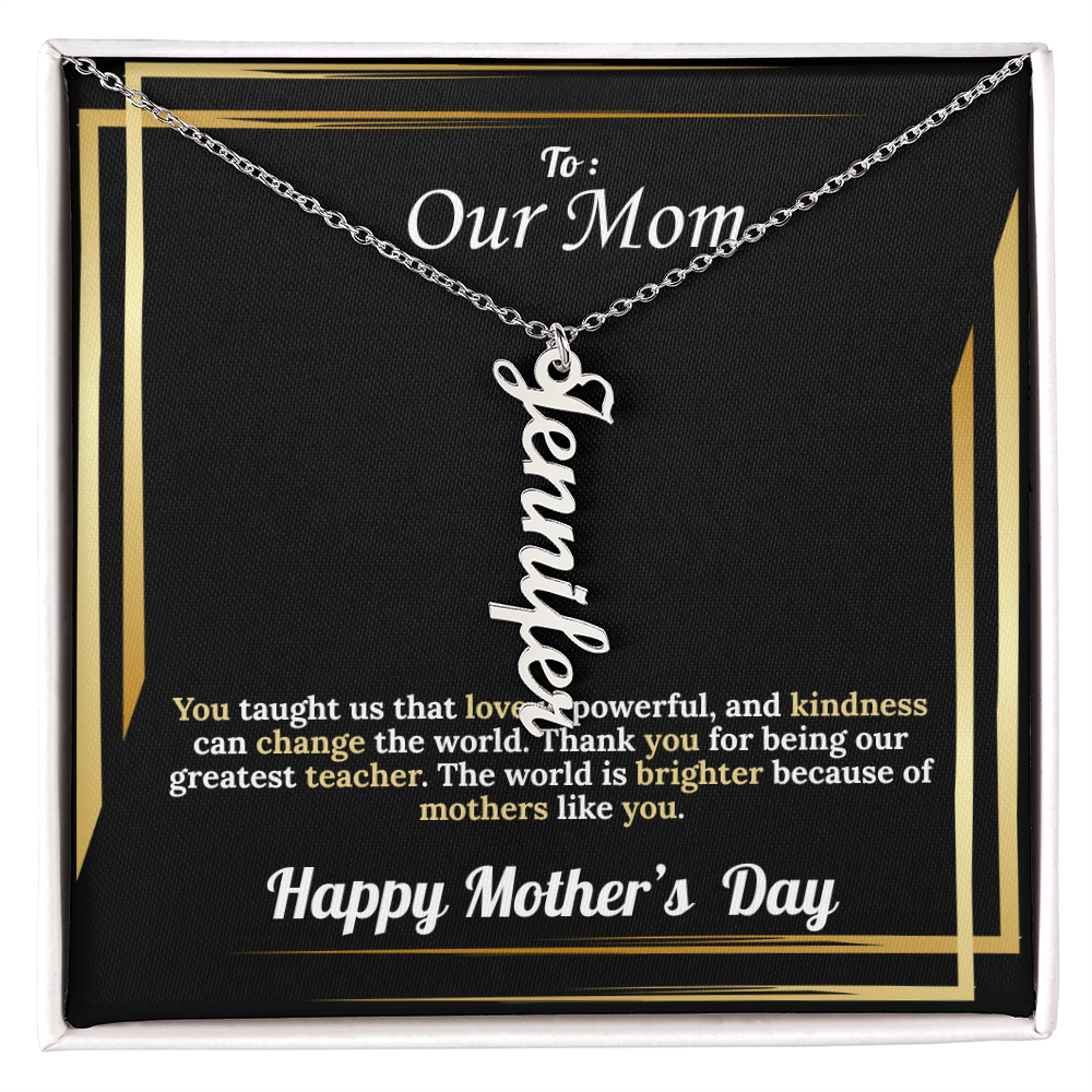 Multi Vertical Name Necklace
