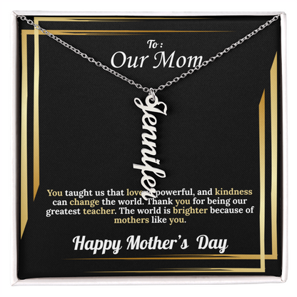 Multi Vertical Name Necklace