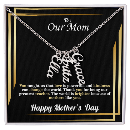 Multi Vertical Name Necklace