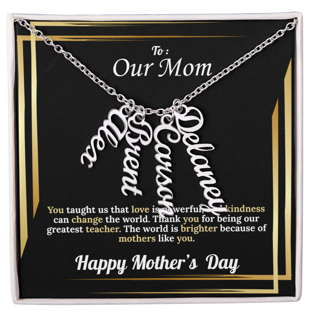 Multi Vertical Name Necklace