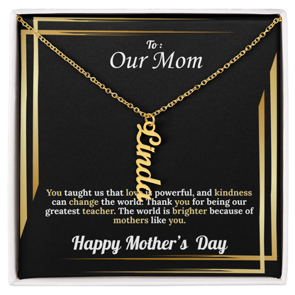 Multi Vertical Name Necklace