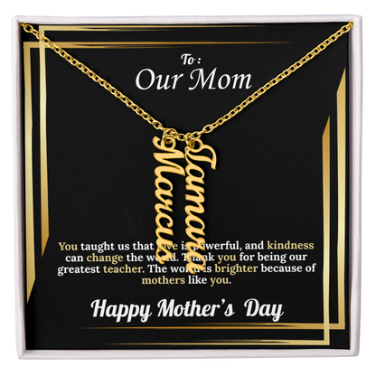 Multi Vertical Name Necklace