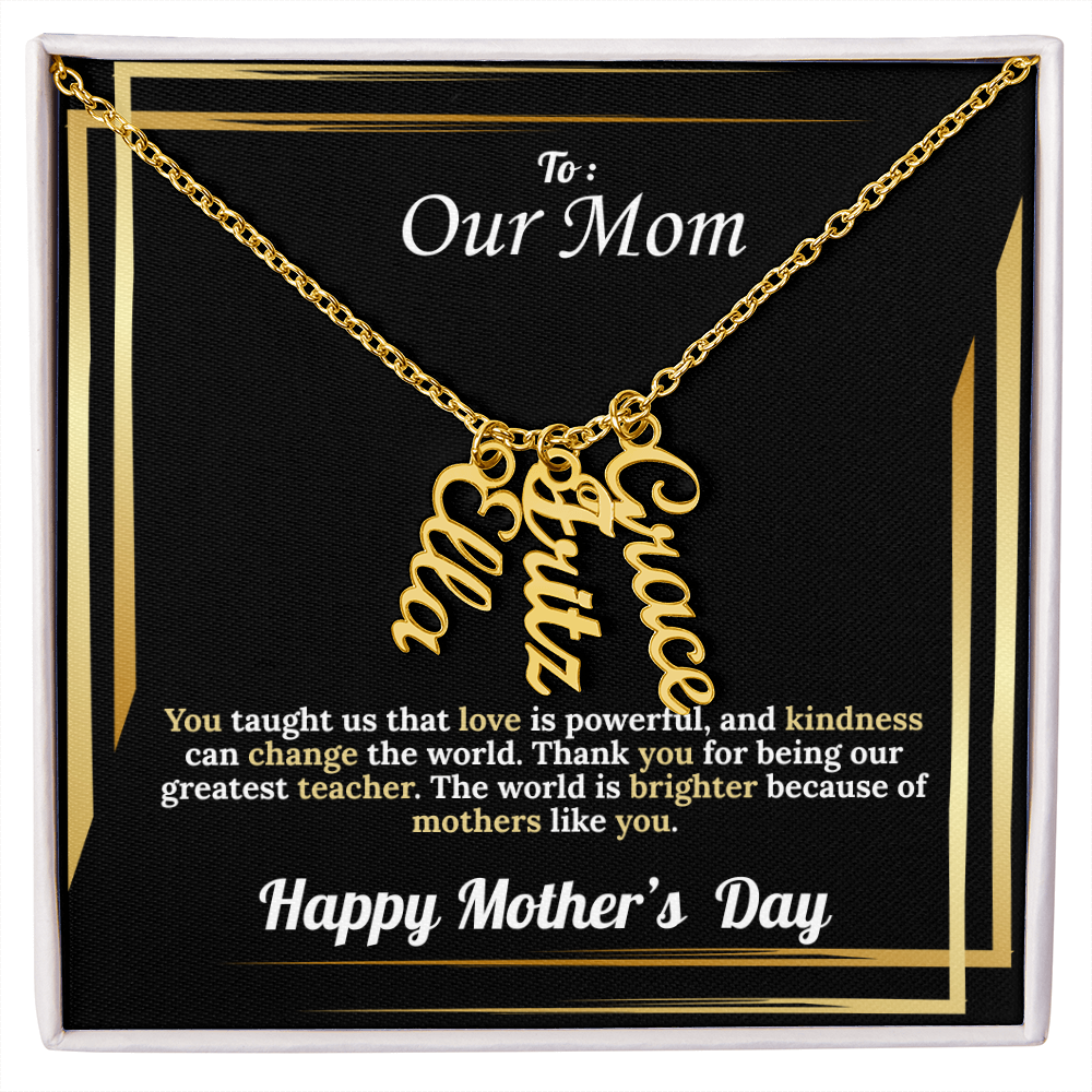Multi Vertical Name Necklace