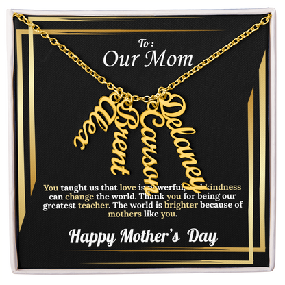 Multi Vertical Name Necklace