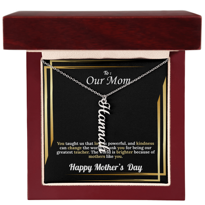 Multi Vertical Name Necklace