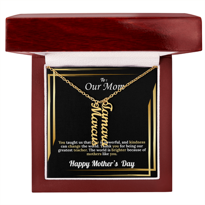 Multi Vertical Name Necklace