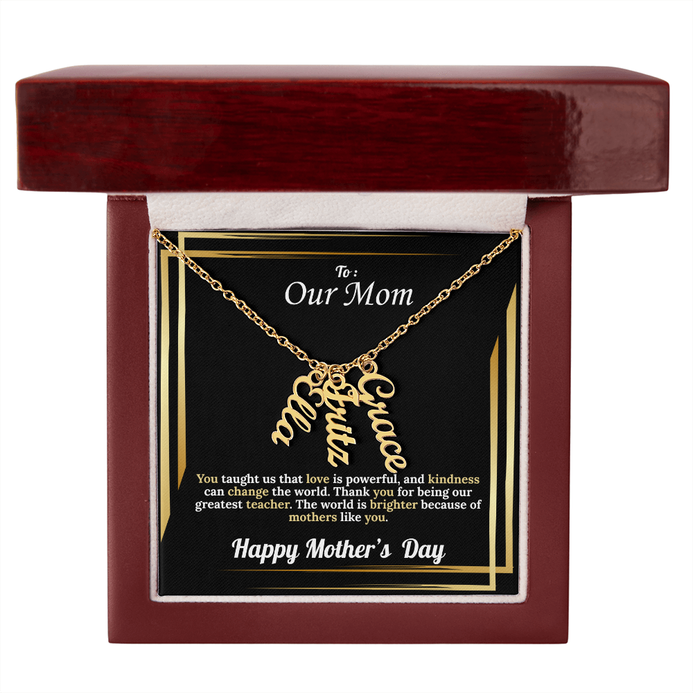 Multi Vertical Name Necklace